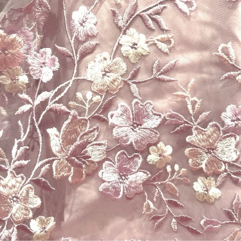 NWT Jules & Cleo Blush Floral Embroidered illushion corset Midi Dress Size 6